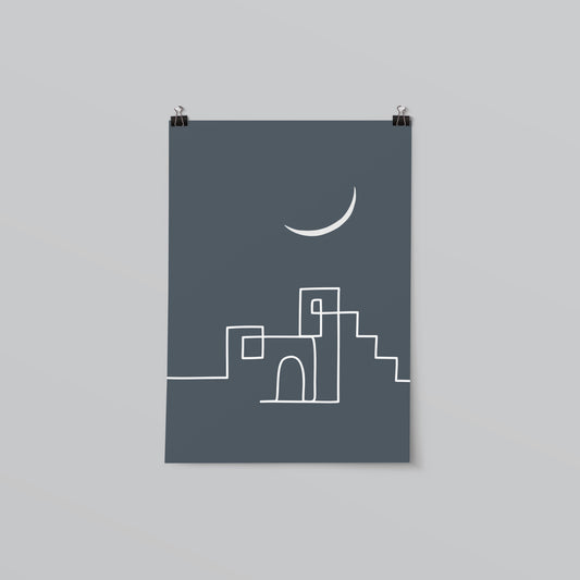 Village Line Art Print